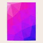 Magenta and Violet Low Poly Pattern Poster Gallery Image 4
