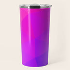 Magenta and Violet Low Poly Pattern Travel Mug Gallery Image 1