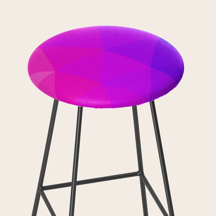 Magenta and Violet Low Poly Pattern Stool Gallery Image 2