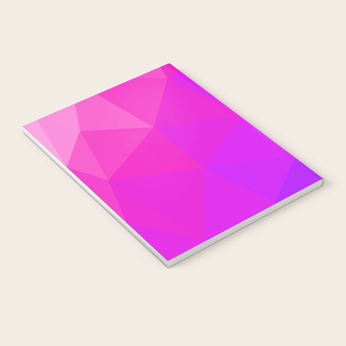 Magenta and Violet Low Poly Pattern Notebook Gallery Image 3