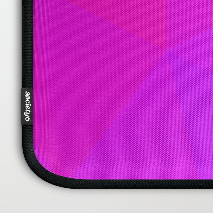 Magenta and Violet Low Poly Pattern Laptop Sleeve Gallery Image 3
