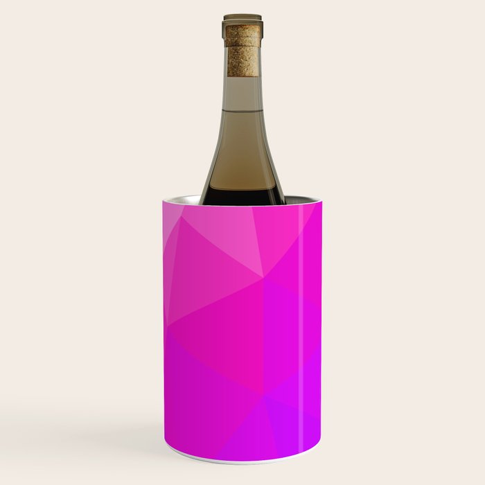 Magenta and Violet Low Poly Pattern Wine Chiller Gallery Image 2