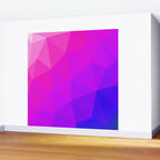 Magenta and Violet Low Poly Pattern Wall Mural Gallery Image 2