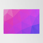 Magenta and Violet Low Poly Pattern Rug Gallery Image 2