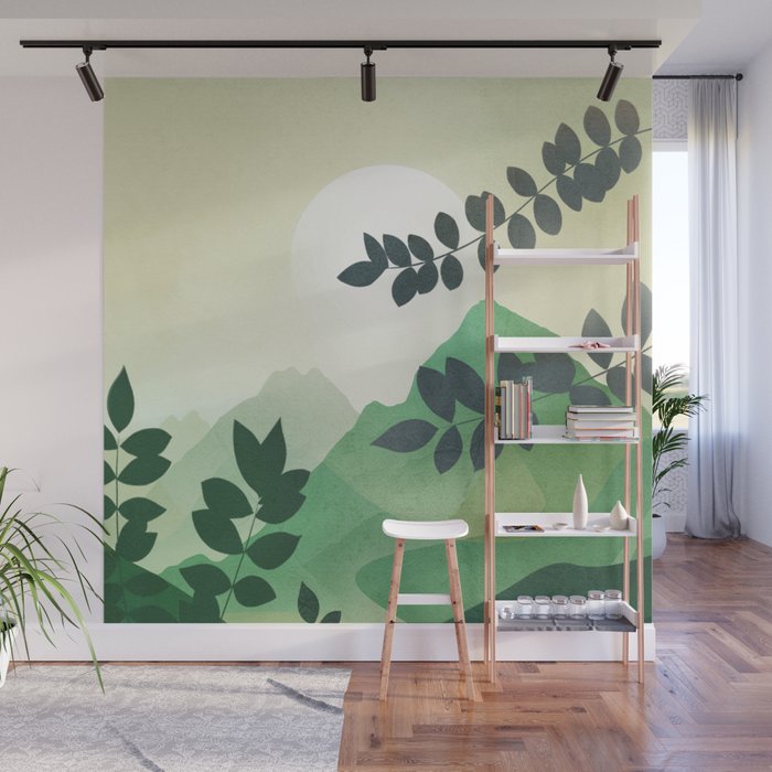 Green Mountains Wall Mural Gallery Image 1