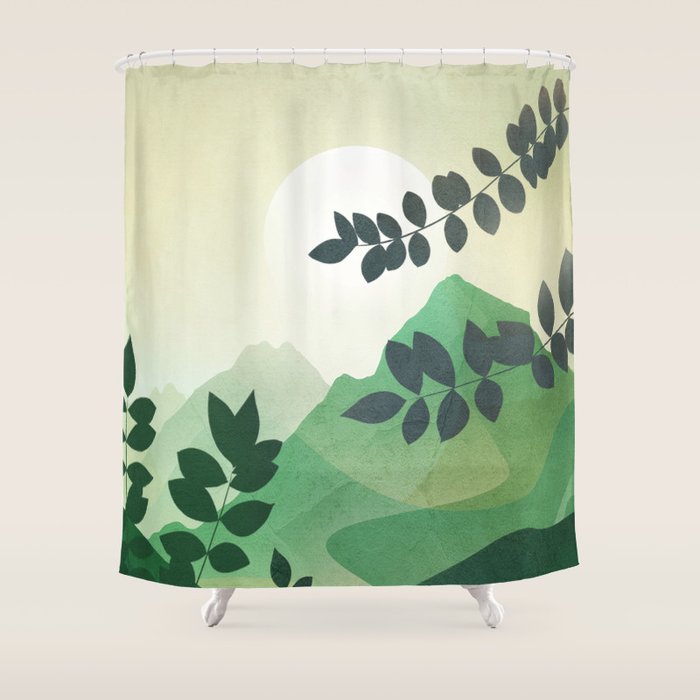 Green Mountains Shower Curtain Gallery Image 1