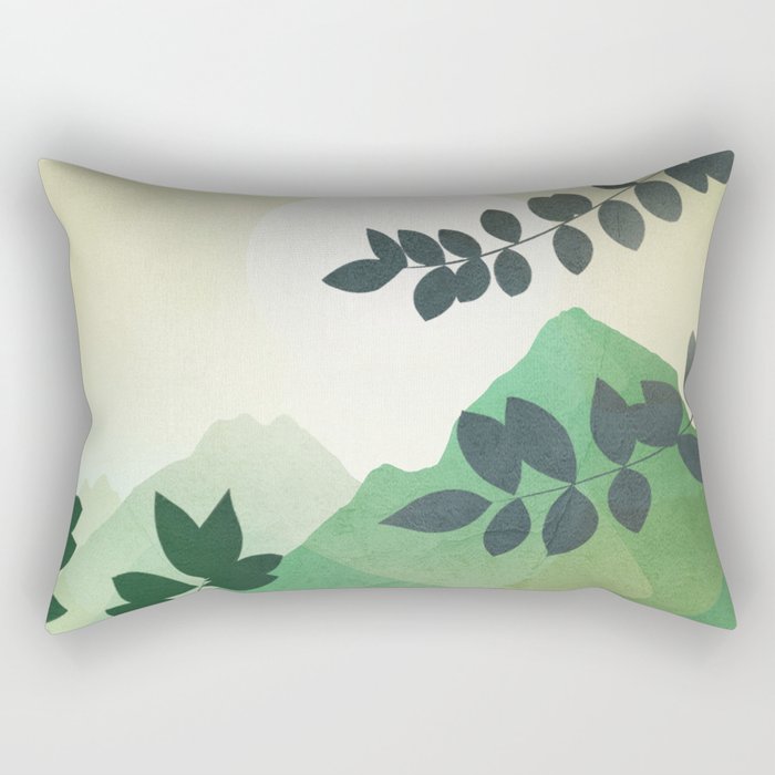 Green Mountains Rectangular Pillow Gallery Image 2