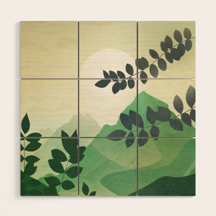 Green Mountains Wood Wall Art Gallery Image 1