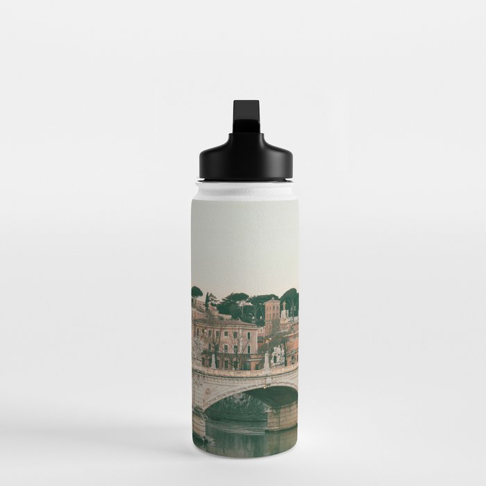 Ponte Vittorio Emanuele Bridge at Sunset - Rome Travel Photography Art Print | Italy Water Bottle Gallery Image 3