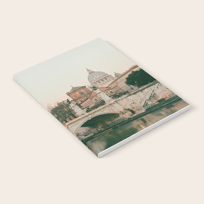 Ponte Vittorio Emanuele Bridge at Sunset - Rome Travel Photography Art Print | Italy Notebook Gallery Image 1