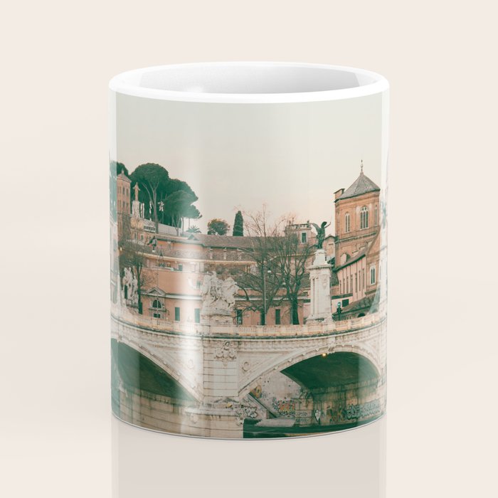 Ponte Vittorio Emanuele Bridge at Sunset - Rome Travel Photography Art Print | Italy Coffee Mug Gallery Image 4