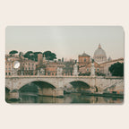 Ponte Vittorio Emanuele Bridge at Sunset - Rome Travel Photography Art Print | Italy Cutting Board Gallery Image 1