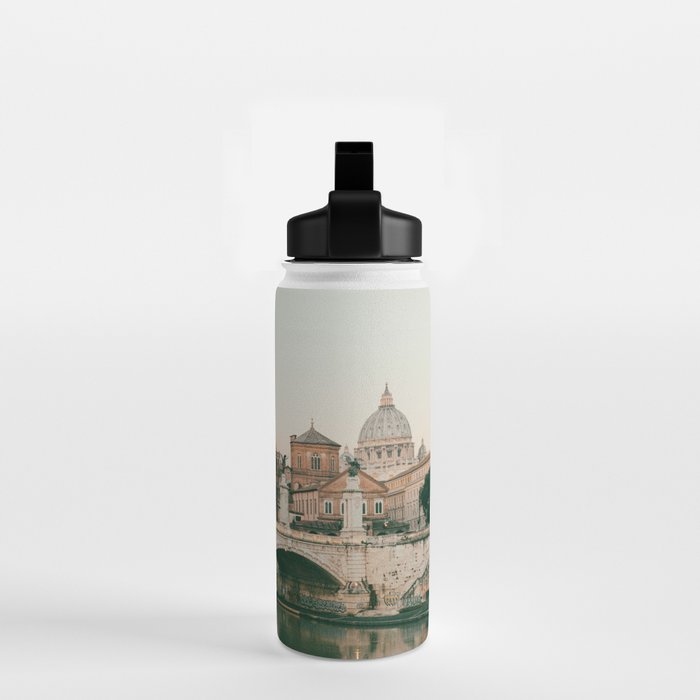 Ponte Vittorio Emanuele Bridge at Sunset - Rome Travel Photography Art Print | Italy Water Bottle Gallery Image 2