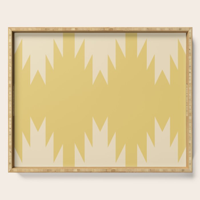 Geometric Southwestern Minimalism - Bright Golden Yellow Serving Tray Gallery Image 1