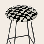 Card Suit Motifs I Black and White Stool Gallery Image 2
