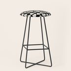 Card Suit Motifs I Black and White Stool Gallery Image 1
