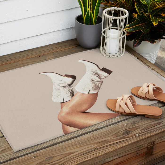 These Boots - Neutral Beige Outdoor Rug Gallery Image 2