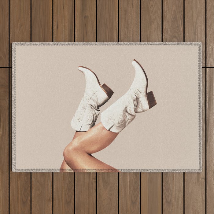 These Boots - Neutral Beige Outdoor Rug Gallery Image 1