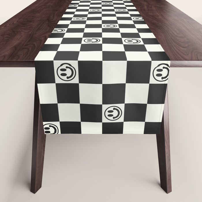 Smiley Face & Checkerboard  Table Runner Gallery Image 1
