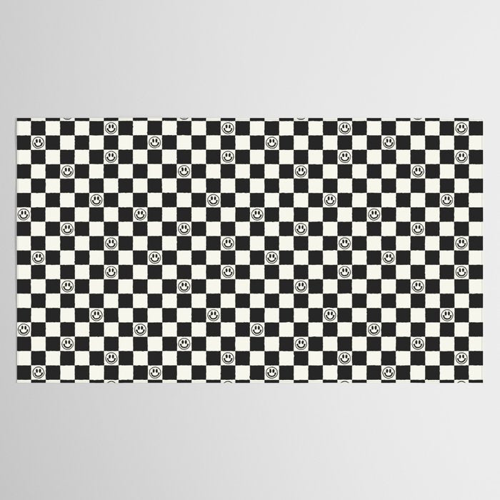 Smiley Face & Checkerboard  Tablecloth Gallery Image 2