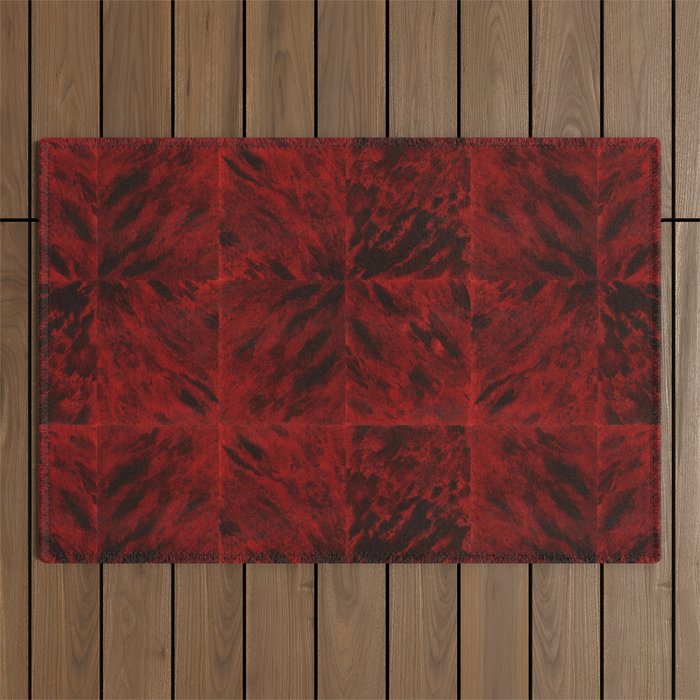 Faux Tortoiseshell 2 - Red Outdoor Rug Gallery Image 1