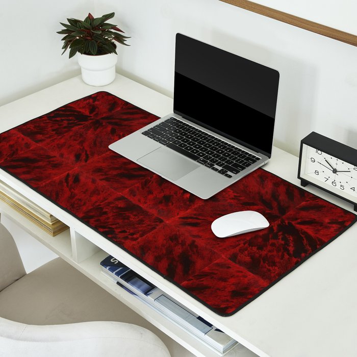 Faux Tortoiseshell 2 - Red Desk Mat Gallery Image 2