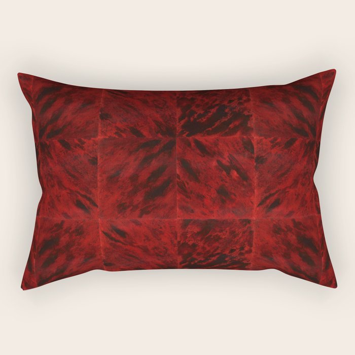 Faux Tortoiseshell 2 - Red Rectangular Pillow Gallery Image 1