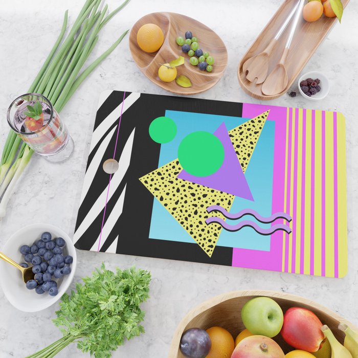 Memphis pattern 132 - 80s / 90s Retro Cutting Board Gallery Image 2