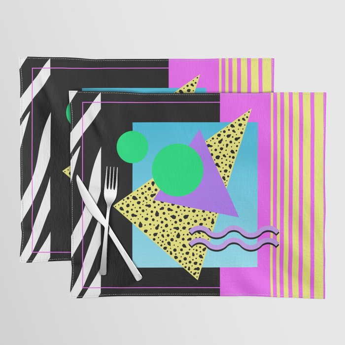 Memphis pattern 132 - 80s / 90s Retro Placemat Gallery Image 1