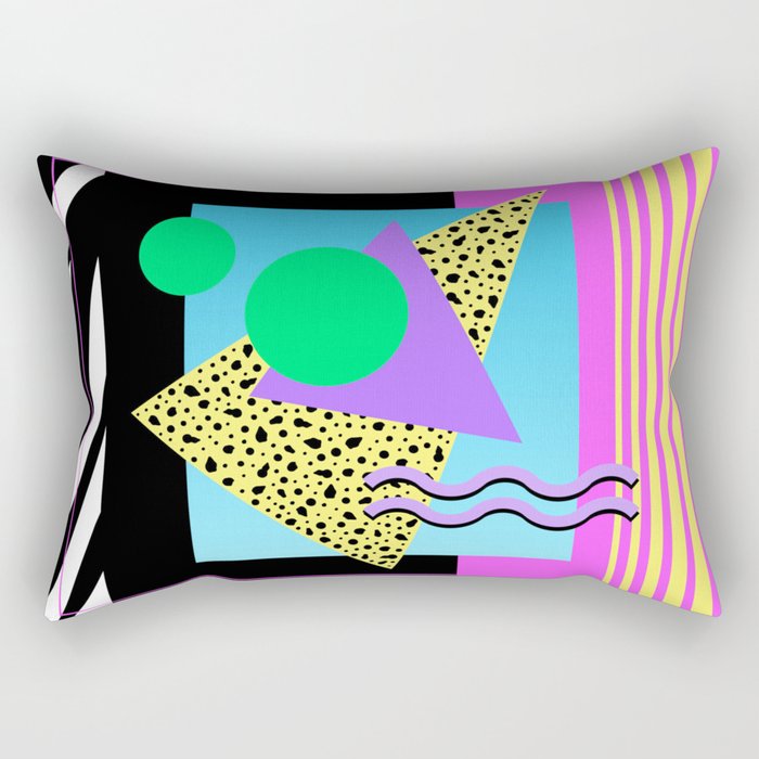 Memphis pattern 132 - 80s / 90s Retro Rectangular Pillow Gallery Image 1