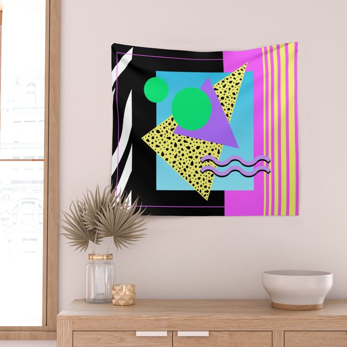 Memphis pattern 132 - 80s / 90s Retro Wall Tapestry Gallery Image 2