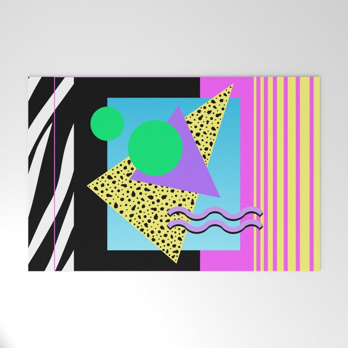 Memphis pattern 132 - 80s / 90s Retro Welcome Mat Gallery Image 1