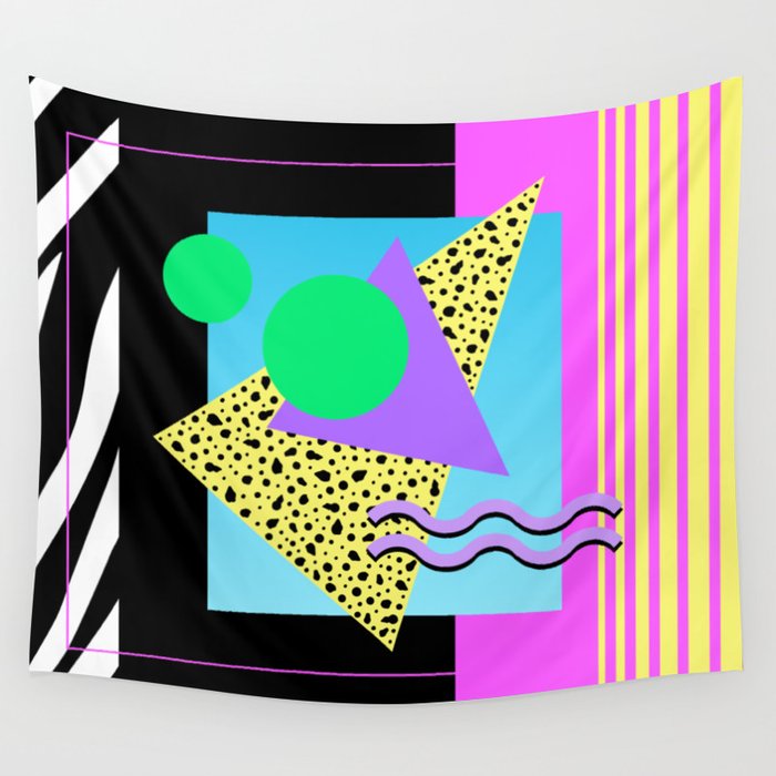 Memphis pattern 132 - 80s / 90s Retro Wall Tapestry Gallery Image 1
