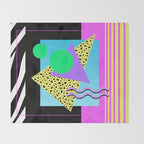 Memphis pattern 132 - 80s / 90s Retro Throw Blanket Gallery Image 2