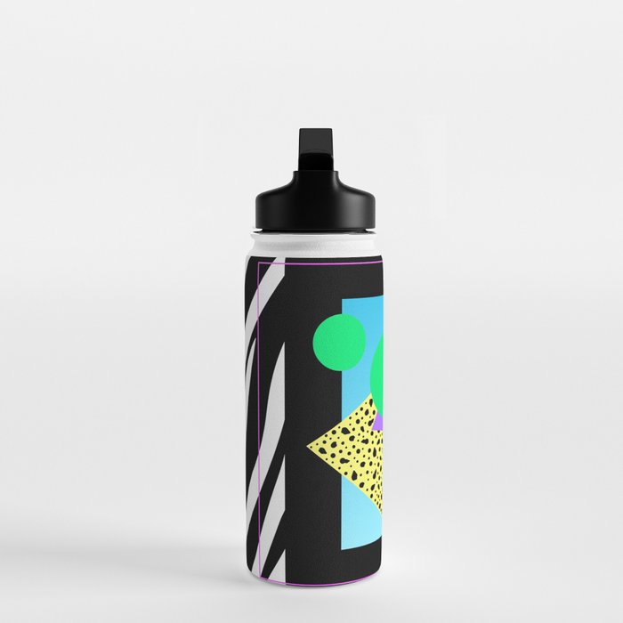 Memphis pattern 132 - 80s / 90s Retro Water Bottle Gallery Image 3