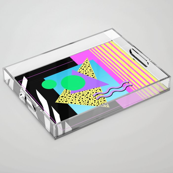 Memphis pattern 132 - 80s / 90s Retro Acrylic Tray Gallery Image 1