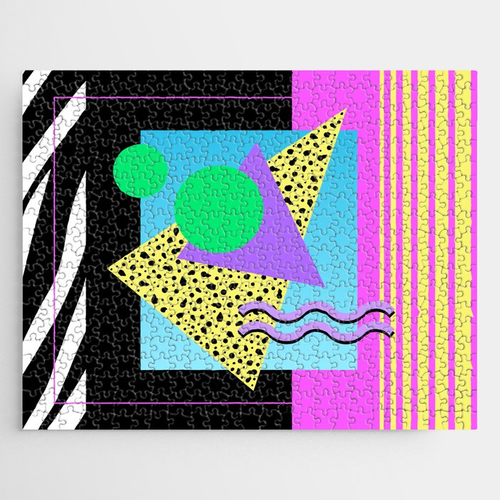 Memphis pattern 132 - 80s / 90s Retro Jigsaw Puzzle Gallery Image 1