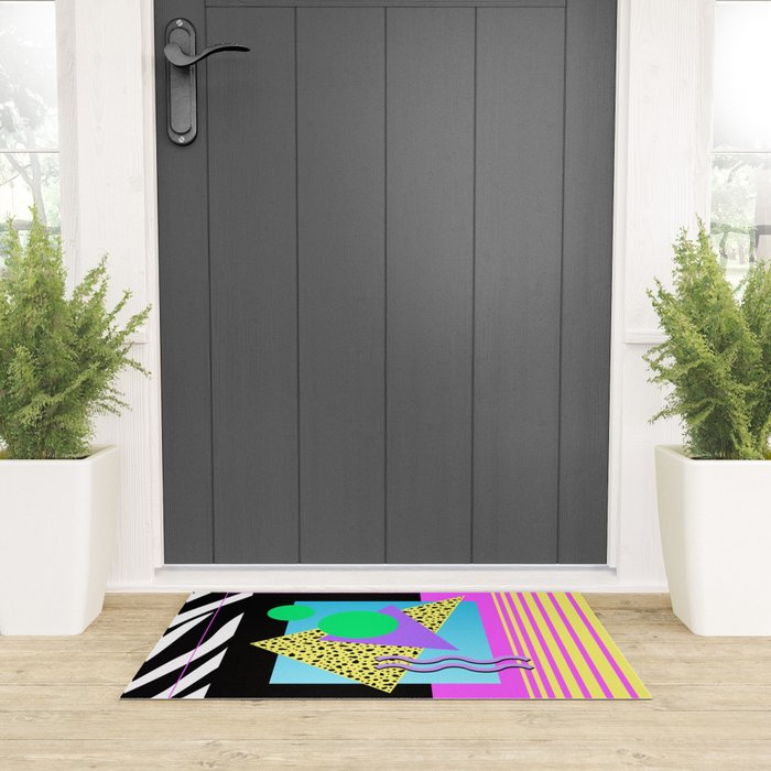 Memphis pattern 132 - 80s / 90s Retro Welcome Mat Gallery Image 3