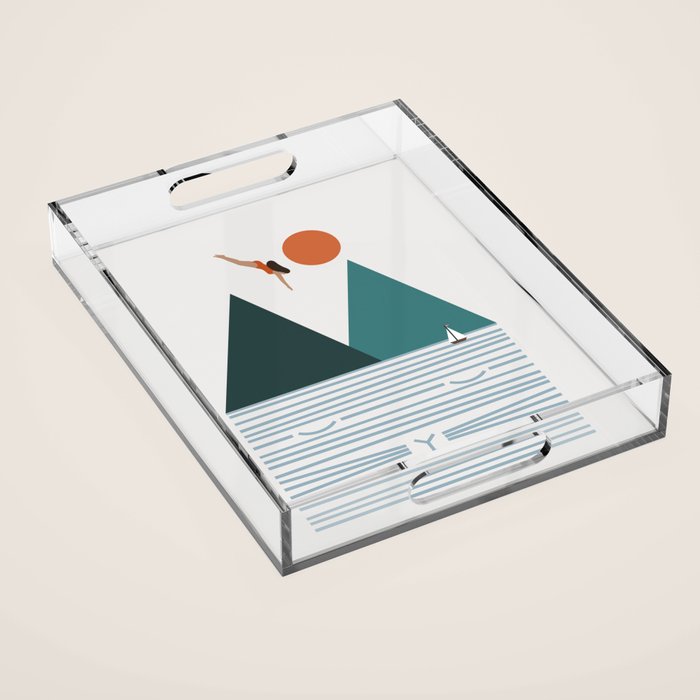 Cat Landscape 83 Acrylic Tray Gallery Image 1