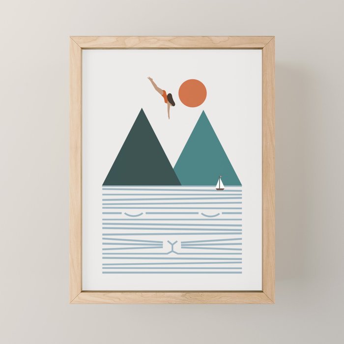 Cat Landscape 83 Mini Art Print Gallery Image 1