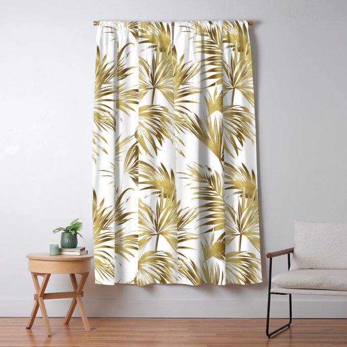 Golden palms Window Curtain Gallery Image 1