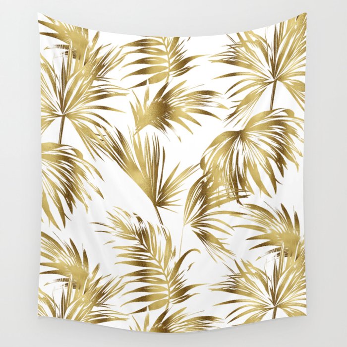 Golden palms Wall Tapestry Gallery Image 1