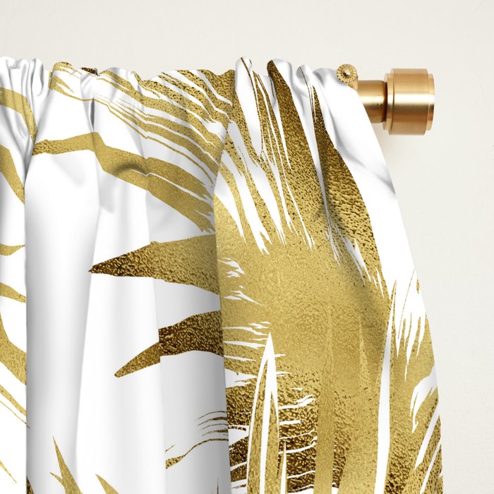 Golden palms Window Curtain Gallery Image 2