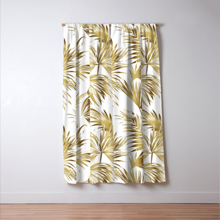 Golden palms Window Curtain Gallery Image 3