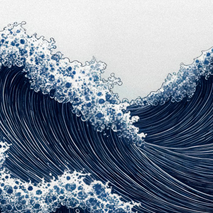 Japanese Wall Art Wave Poster Ocean Wall Art Minimalist Print Blue Japandi Art Wabi Sabi Painting Coffee Mug Gallery Image 2