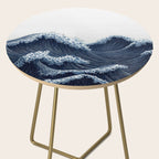 Japanese Wall Art Wave Poster Ocean Wall Art Minimalist Print Blue Japandi Art Wabi Sabi Painting Side Table Gallery Image 2