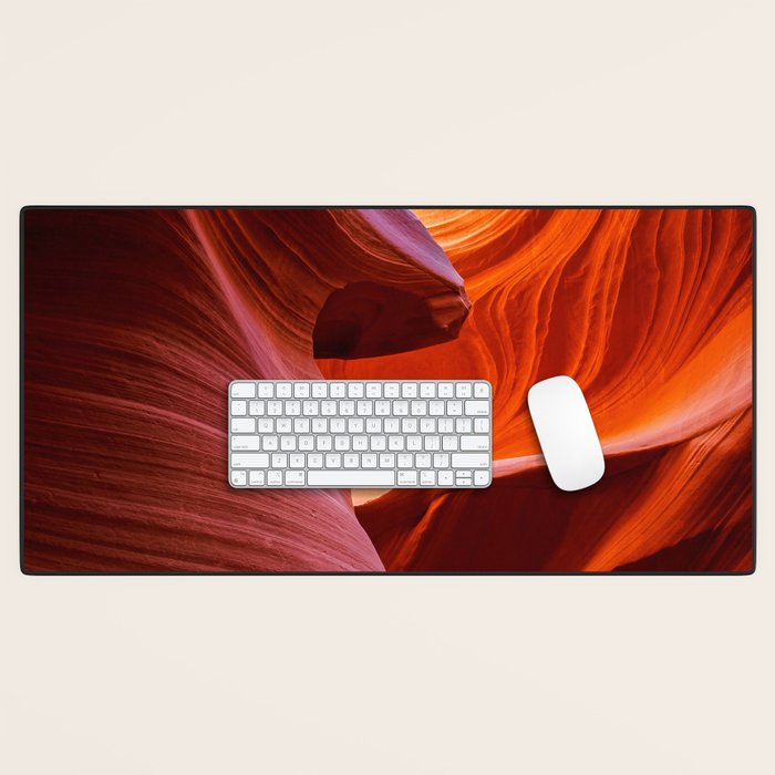 A Sculpture Of Nature Antelope Canyon Arizona Landscape Desk Mat Gallery Image 1