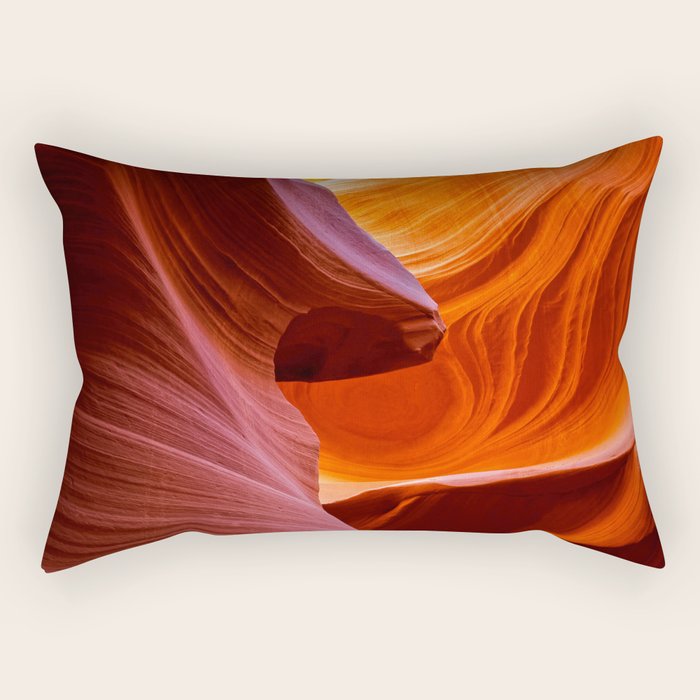 A Sculpture Of Nature Antelope Canyon Arizona Landscape Rectangular Pillow Gallery Image 2