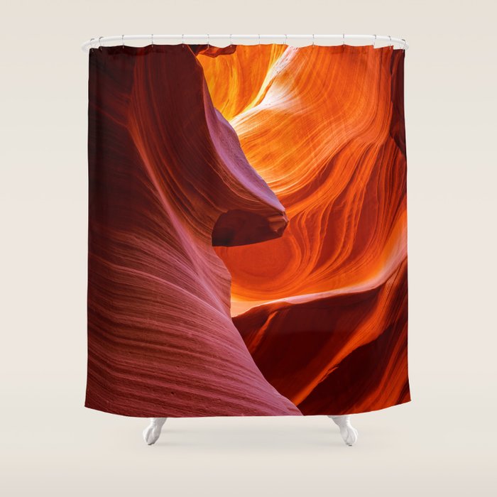A Sculpture Of Nature Antelope Canyon Arizona Landscape Shower Curtain Gallery Image 1