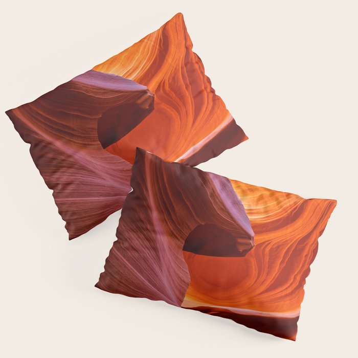 A Sculpture Of Nature Antelope Canyon Arizona Landscape Pillow Sham Gallery Image 3